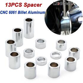Mp06-001-0016c-38mmlmt Lenkdou 13x Wheel Axle Spacers Id 1 Inch Od 1/2 For Harley Road Glide Softail Dyna Bobber