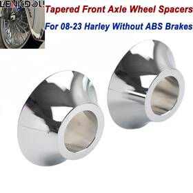 Mp06-001-0017cl1 Lenkdou 25mm Chrome Tapered Front Axle Wheel Spacers For Harley Touring Road Glide King