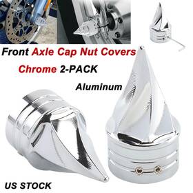 Mp06-001-0027c-im Lenkdou 1 Chrome Front Axle Cap Nut Covers For Harley Touring Road King Glide Dyna