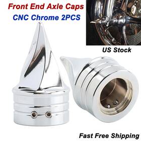 Mp06-001-0027cle Lenkdou Aluminum Front Axle Nut Caps For Harley 2004-2007 Dyna Touring Road King Glide