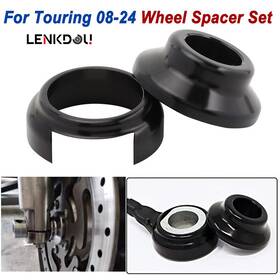 Mp06-001-0029blk Lenkdou Cnc Abs Sensor Cover Wheel Spacer Set For Harley 08-23 Touring Road Street Glide