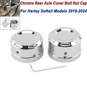 Mp06-001-0033cid Lenkdou Chrome Rear Axle Cover Bolt Nut Caps For Harley Softail Fatboy Low Rider 18-2024