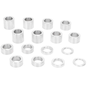 014231 Lowbrow Customs 16 Piece Aluminum Wheel Axle Spacer Kit 1.125 Inch O.d. X 3/4