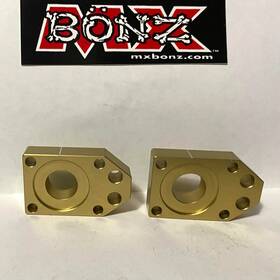 Kx65absm Mx Bonz Kawasaki Kx85 Kx112 Rear Wheel Axle Blocks 2000-2025 Kx80 Kx100 Chain Adjusters