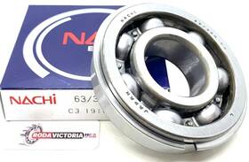 32nr Nachi 63/32nr Japan 63/32 Nr Deep Groove Ball Bearing Open Type Snap Ring 32x75x20 Mm