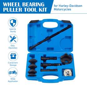 Orion Motor Tech 719868666562 18pc Wheel Bearing Puller And Installer Tool Kit For Harley Davidsons From 2000