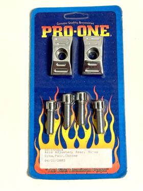 Ds-195064 Pro-one Performance 91-05 Dyna Axle Adjuster Blocks Billet Chrome Harley