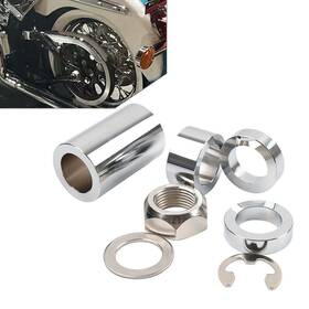 Raimukurijinusa 550746949380 Motorcycle Rear Axle Nut Spacer Kit Fit Harley Softail Flst Fsxt 2008