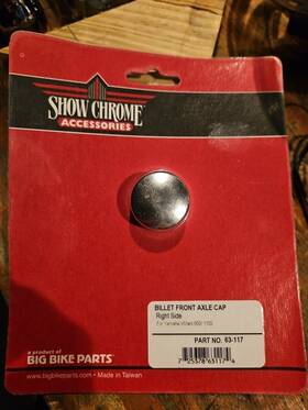 63-117 Show Chrome Billet Front Axle Cap