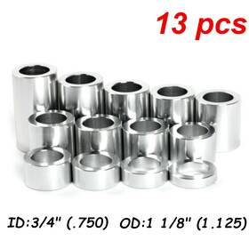 Hd-was-19-sil-sky-1230 Skywave 13x Wheel Axle Spacers 3/4 Inch Id 1 1/8 Od For Harley Dyna Street Bob Low Rider