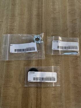 09141-14004 Suzuki Oem Suz Rear Wheel Axle Nut Cotter Pin And Washer For 86-01 Rm80 / 02 Rm85 Only