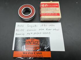 09262-22015 Suzuki Nos 1980-84 Pe175 Genuine Oem Rear Wheel Bearing Part # New