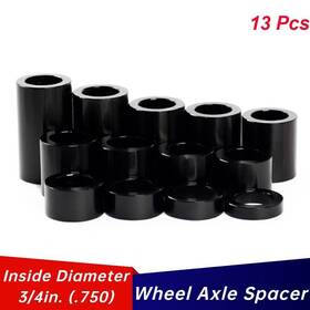Hd-was-19-bla-sky-12365 Tarazon 13pcs Wheel Axle Spacers 3/4 Inch Id 1 1/8 Od For Harley Touring Flh Dyna Sportster