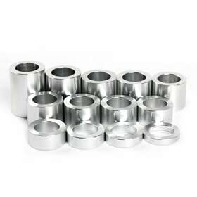 Hd-was-25-sil-fb1217 Tarazon Id 25mm Od 1 1/2 Inch Wheel Axle Spacers Kit 13pcs For Harley Touring Dyna Choppers