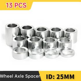 Hd-was-25-sil-fb721 Tarazon 25mm Wheel Axle Spacers Id Od 1 1/2 Inch For 08-21harley Dyna Street Bob Fxdb