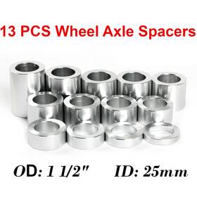 Hd-was-25-sil-sky-1230 Tarazon Od 1 1/2 Inch And Id 25mm Wheel Axle Spacers For Dyna Sportster Softail Electra Glide