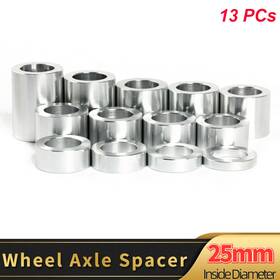 Hd-was-25-sil-sky-1230s Tarazon 13pcs Wheel Axle Spacers Kit Od 1 1/2 Inch Id 25mm For Harley Softail Standard Fxst