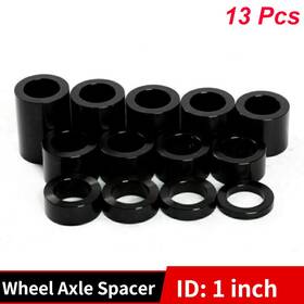 Hd-was-26-bla-fb0617-0509 Tarazon For Harley Touring Road King Glide 00-07 Id 1 Inch Od 1/2 Wheel Axle Spacer Kit