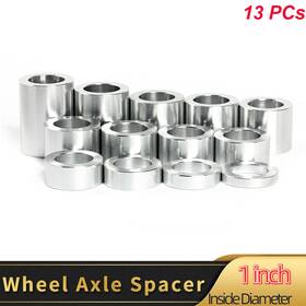 Hd-was-26-sil-bk-31 Tarazon Us Wheel Axle Spacer Id 1 Inch Od 1/2ftft For Harley Softail Dyna Flht Flhr Flhtc