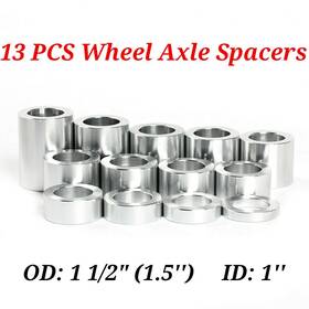 Hd-was-26-sil-ef-73 Tarazon Wheel Axle Spacers Kit 1 Inch Id 1.5 Od For Harley Touring Softail Dyna Sportster