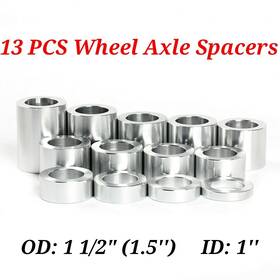 Hd-was-26-sil-sky-32 Tarazon 13pcs Wheel Axle Spacers Id 1 Inch Od 1/2 For Harley Sportster Touring Road Glide