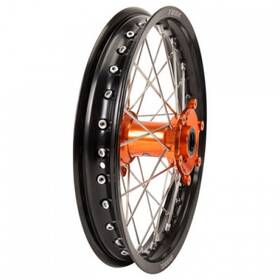 01-mr21-18516-18 Tusk Impact Complete Wheel - Rear 16 X 1.85 Black Rim/silver Spoke/orange Hub
