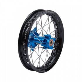 01-yr-16012-12 Tusk Impact Complete Wheel - Rear 12 X 1.60 Black Rim/silver Spoke/blue Hub