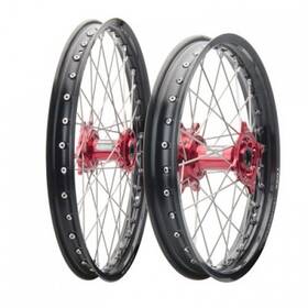 1447520001 Tusk Impact Complete Front/rear Wheel Kit 1.60 X 21 / 2.15 19 Black Rim/silver