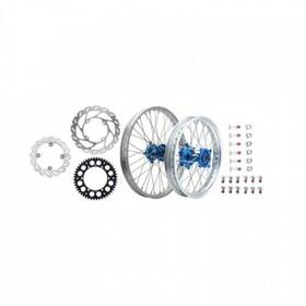 1934950007 Tusk Impact Complete Front/rear Wheel Package 1.60 X 21 / 2.15 19 Silver
