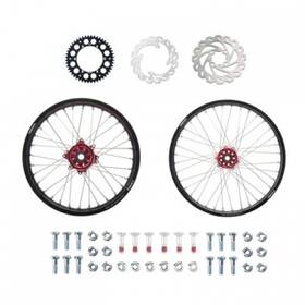 1934950073 Tusk Impact Complete Front/rear Wheel Package 1.60 X 21 / 2.15 19 Black