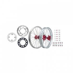 1934950086 Tusk Impact Complete Front/rear Wheel Package 1.60 X 21 / 2.15 18 Silver