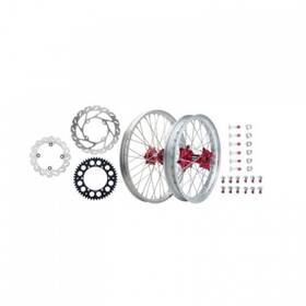 1934950119 Tusk Impact Complete Front/rear Wheel Package 1.60 X 21 / 2.15 19 Silver