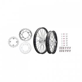 1934950155 Tusk Impact Complete Front/rear Wheel Package 1.60 X 21 / 2.15 18 Black