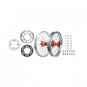 1934950191 Tusk Impact Complete Front/rear Wheel Package 1.60 X 21 / 2.15 18 Silver
