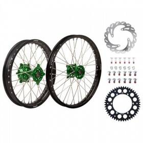 1934950216 Tusk Impact Complete Front/rear Wheel Package 1.60 X 21 / 2.15 18 Black