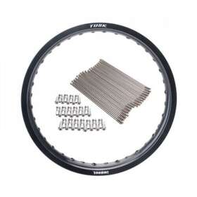 Gl-bc-416-01 Tusk Impact Rear Rim And Spoke Kit 14 X 1.60 Black