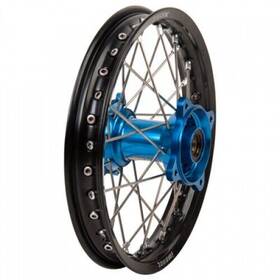 Mr21-16014-12 Tusk Impact Complete Wheel - Rear 14 X 1.60 Black Rim/silver Spoke/blue Hub