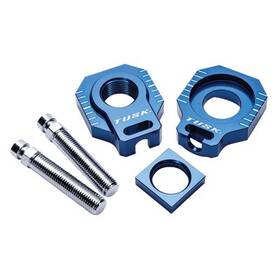 Rab18-blue710e-30bc03 Tusk Racing Axle Block Blue For Husaberg Fe 350 2013-2014