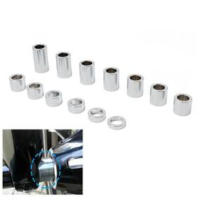 Uiem 4 423987257203 Chrome Wheel Axle Spacer Kit Id 3/4 Inch Od 1 1/8 For Harley Softail Dyna Road King