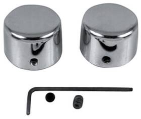 43894-90 V-factor 56532 Chrome Front Axle Nut Covers For 1988-06 Harley Fxsts Replaces Oem