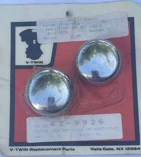 42-9926 V-twin Chrome Front Axle Cap Cover Set Style For Harley No