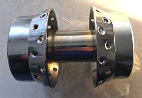 40976-00 V-twin 45-0332 Chrome Rear Wheel Hub 3/4 Inch Bearings For Harley Davidson