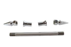 44-0211 V-twin Manufacturing Chrome Front Axle Kit 9 Inch For Custom Harley Models