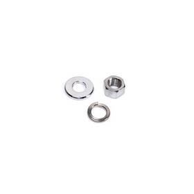 44-0599 V-twin Manufacturing Chrome Front Axle Nut And Washer Kit For Harley Shovelhead Evo Cam 1973-up