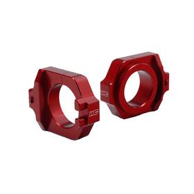 17-2404f7b-7934bd Works Connection Elite Axle Blocks Red For Kawasaki Kx250 X 2021-2023