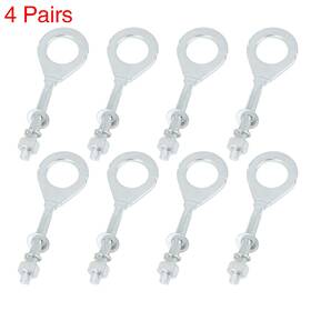 X Autohaux 752374208222 4 Pair 18mm Motorcycle Chain Axle Adjuster Tensioner Silver Tone For Honda Cg125