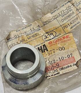1j7-25377-00 Yamaha 1978-1983 Xs650 Oem Front Wheel Axle Spacer Collar