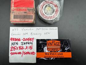 93306-20551-00 Yamaha Nos Genuine Oem Sealed Bearing Part # New