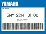 Yamaha Genuine Shaft, Pivot 5NY-22141-01-00. Fixed Price $70.56.