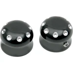 Covingtons Customs Black Dimpled Front Axle Caps Harley 07-17 Softail Flh Fxdwg. Fixed Price $115.95.